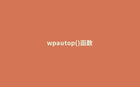 wpautop()函数
